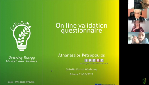 GrEnFIn Local Workshop – SPEED Development Consultants SA